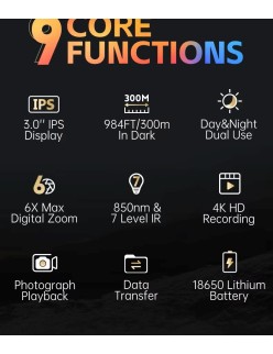 FNIRSI NVS-40 Binoclu digital cu vedere pe timp de noapte și cameră, înregistrare până la 4K 3840x2160