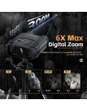 FNIRSI NVS-40 Binoclu digital cu vedere pe timp de noapte și cameră, înregistrare până la 4K 3840x2160 FNIRSI NVS-40 Binoclu digital cu vedere pe timp de noapte și cameră, înregistrare până la 4K 3840x2160