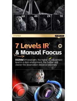 FNIRSI NVS-40 Binoclu digital cu vedere pe timp de noapte și cameră, înregistrare până la 4K 3840x2160